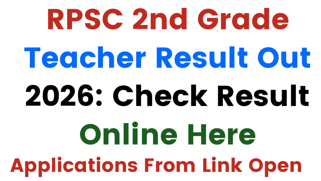 RPSC 2nd Grade Teacher Result Out 2026