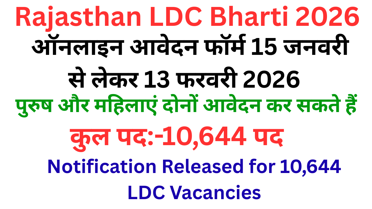 Rajasthan LDC Bharti 2026